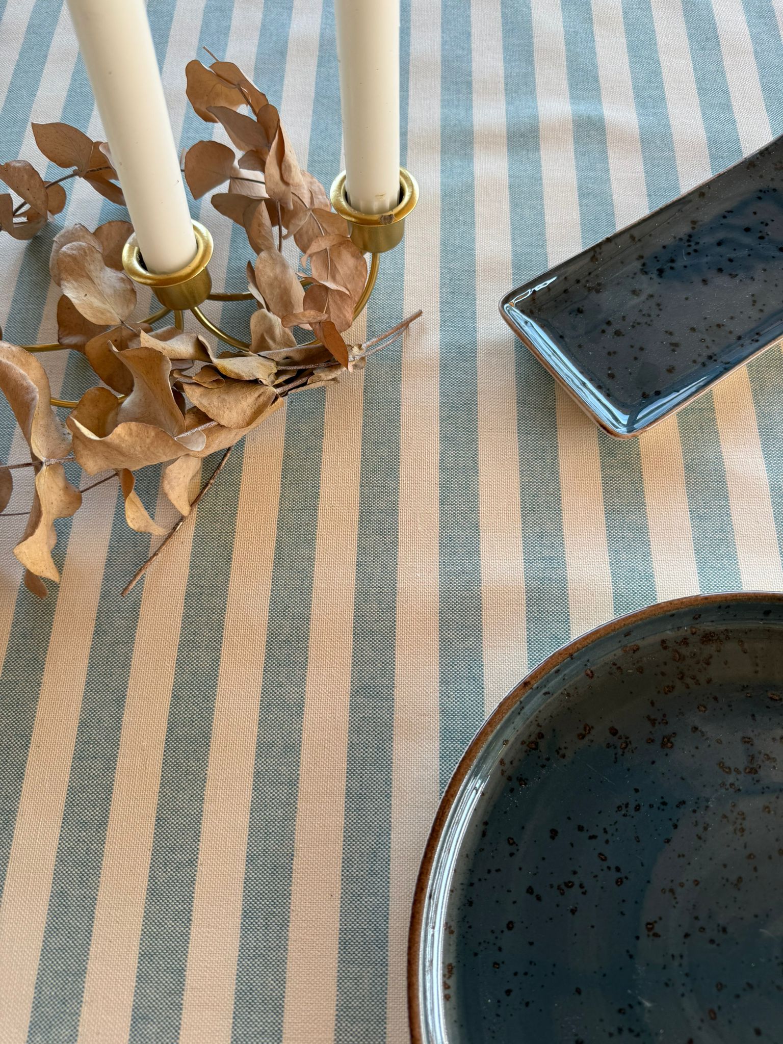 Mesa elegante con mantel y servilletas de Hules Angie