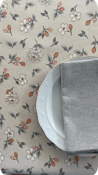 Otros diseños de mantel antimanchas en hule resinado en color Calia Beige