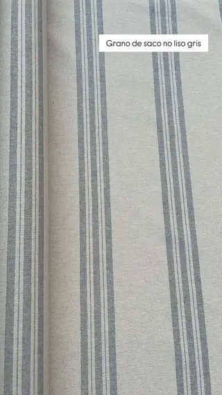 Mantel antimanchas Grano de Saco de hule resinado en color Gris
