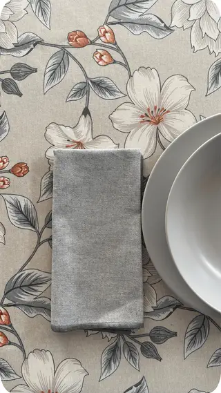 Otros diseños de mantel antimanchas en hule resinado en color Lili Beige