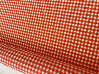 Mantel antimanchas Vichy de hule resinado en color Naranja