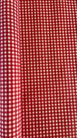 Mantel antimanchas Vichy de hule resinado en color Rojo