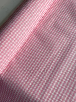 Mantel antimanchas Vichy de hule resinado en color Rosa